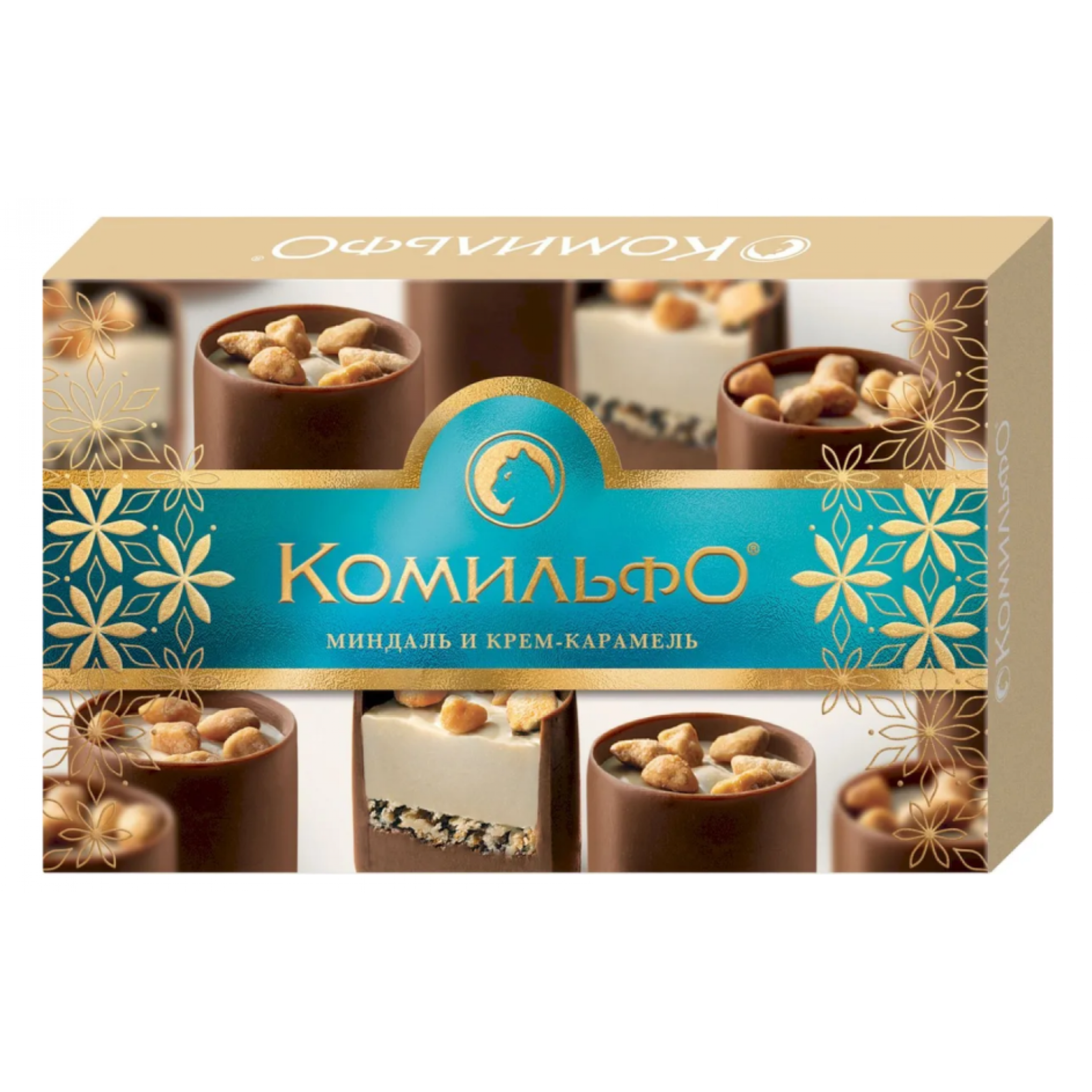Ассорти шоколадных конфет Комильфо миндаль и крем карамель 116 г