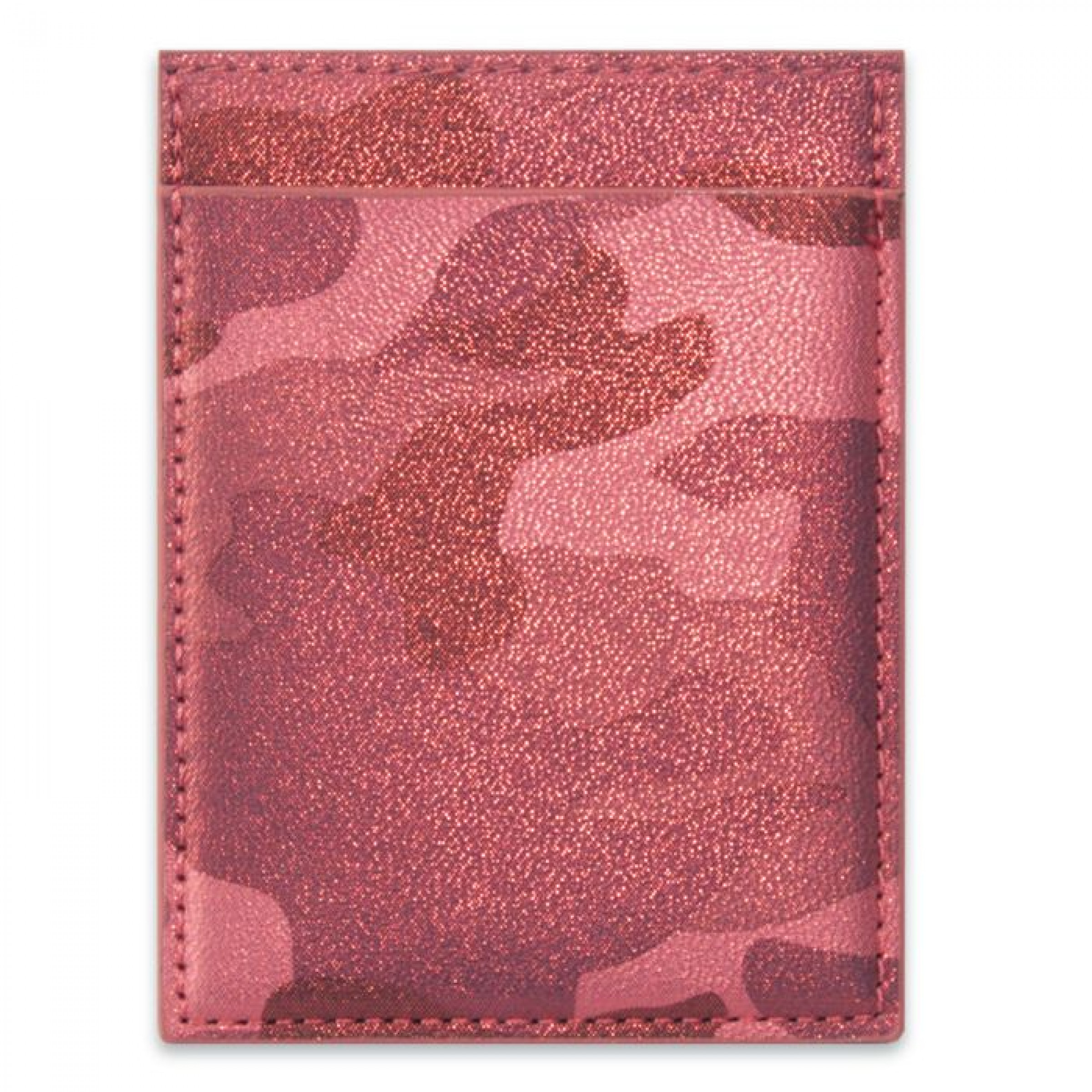 Чехол для пластиковых карт Камуфляж красный металлик, 105х78 мм