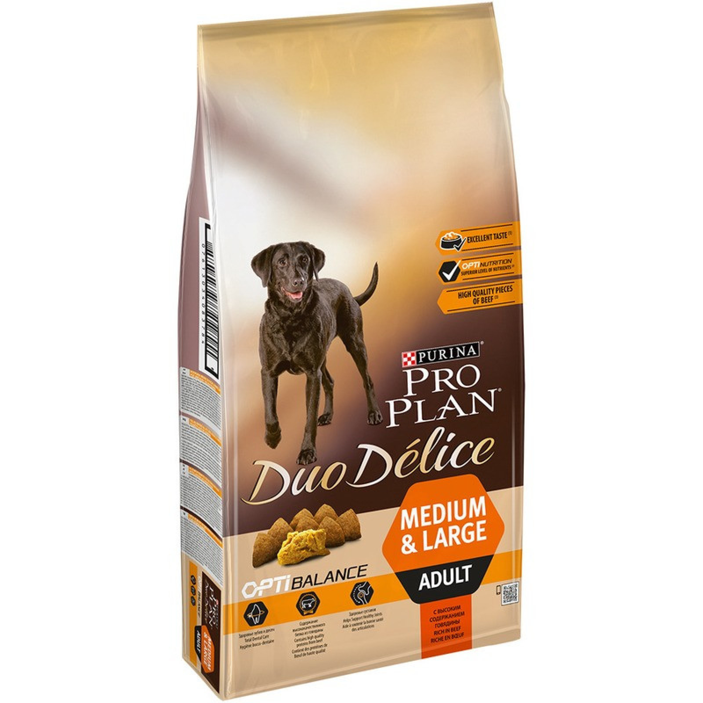 Сухой корм Pro Plan Duo Delice для взрослых собак с говядиной и рисом, 10 кг