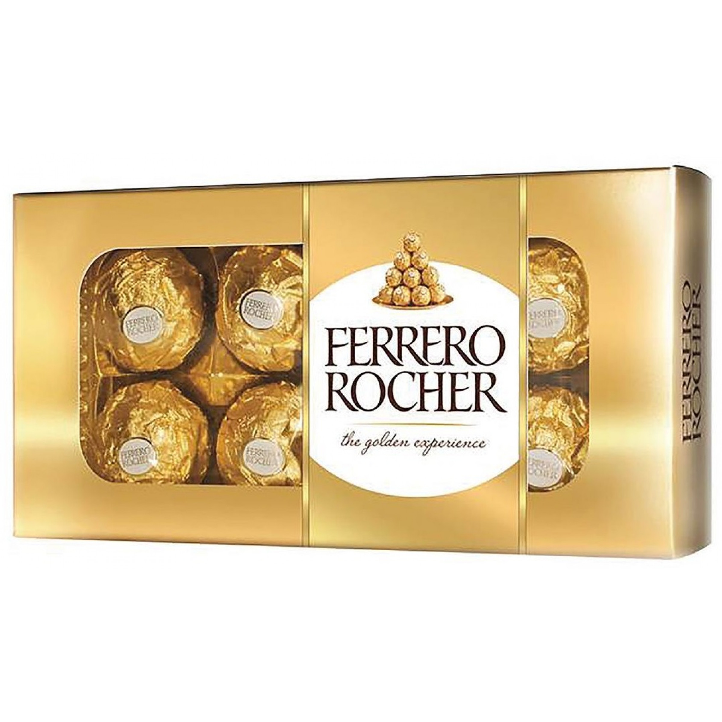 Конфеты Ferrero Rocher хрустящие из молочного шоколада, пенал, 75гр.