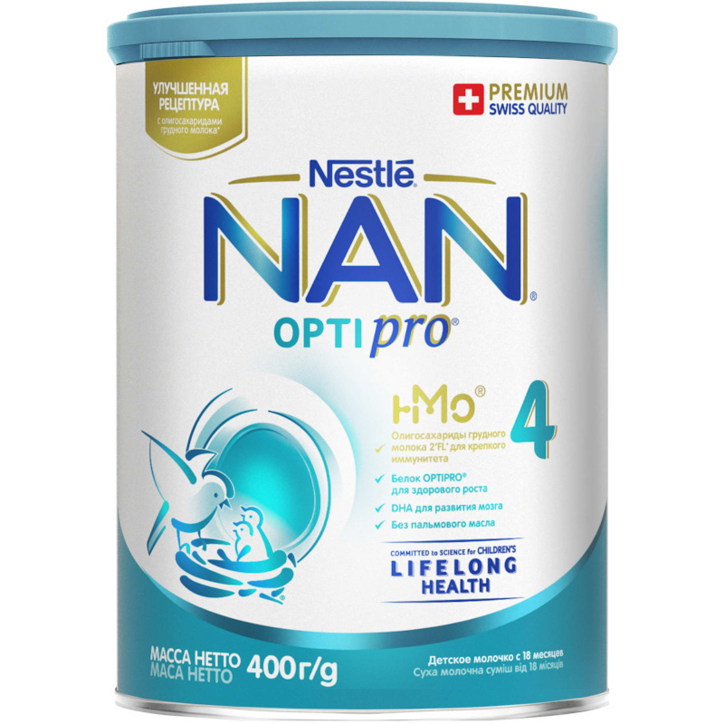 Сухая молочная смесь Nan 4 Optipro с 18 месяцев 400 г