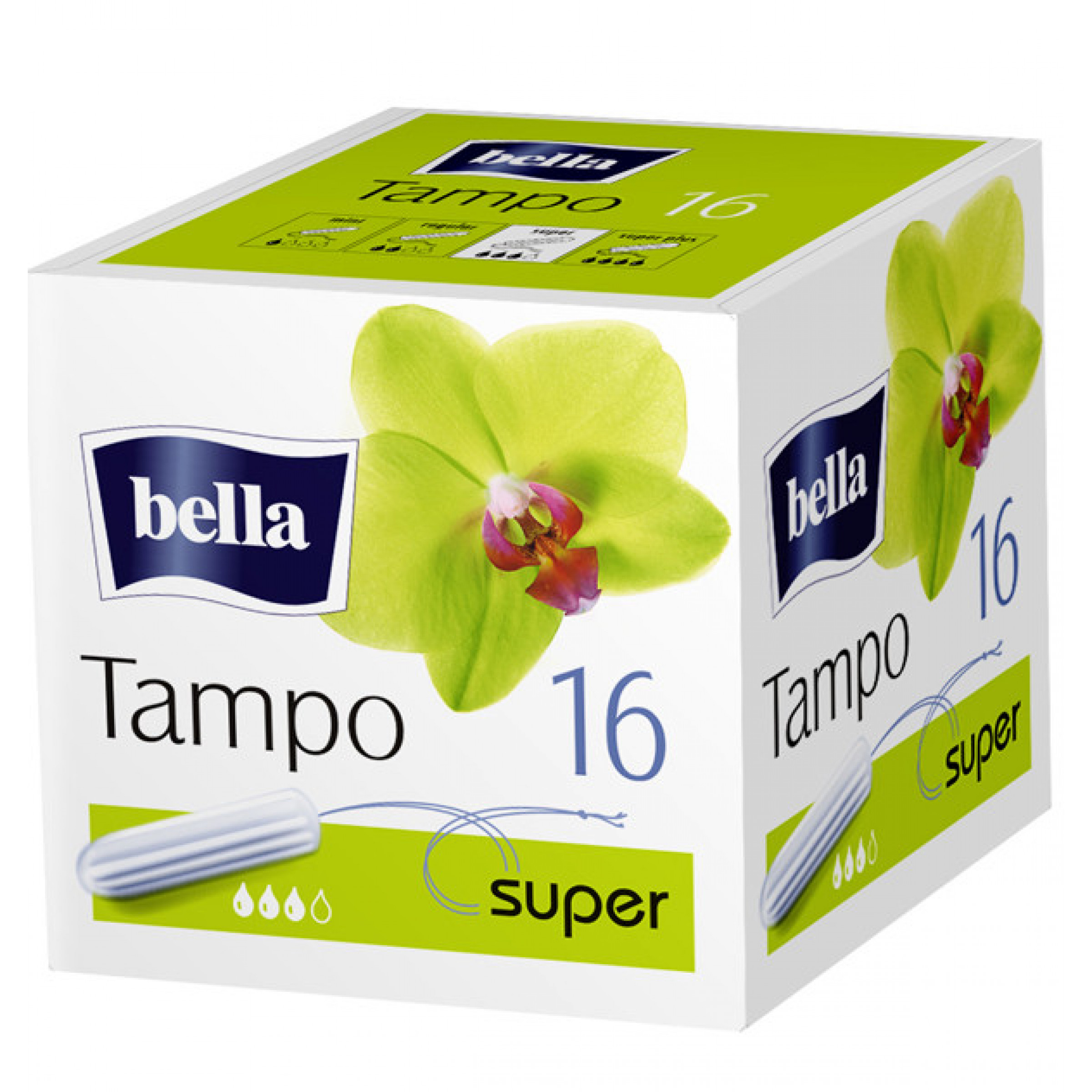 Тампоны гигиенические Tampo Bella без аппликатора Premium Comfort Super, 16 шт.