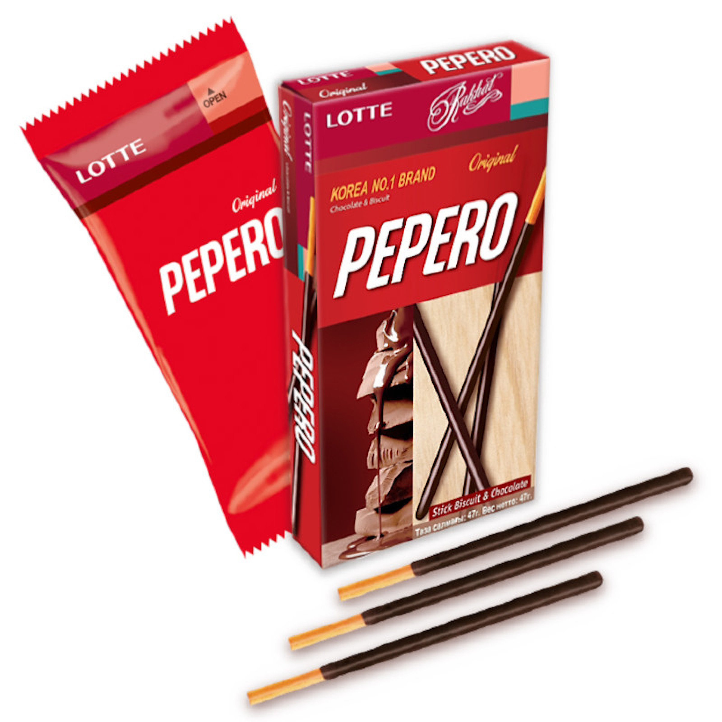 Соломка в шоколаде Pepero Original LOTTE, 47 г