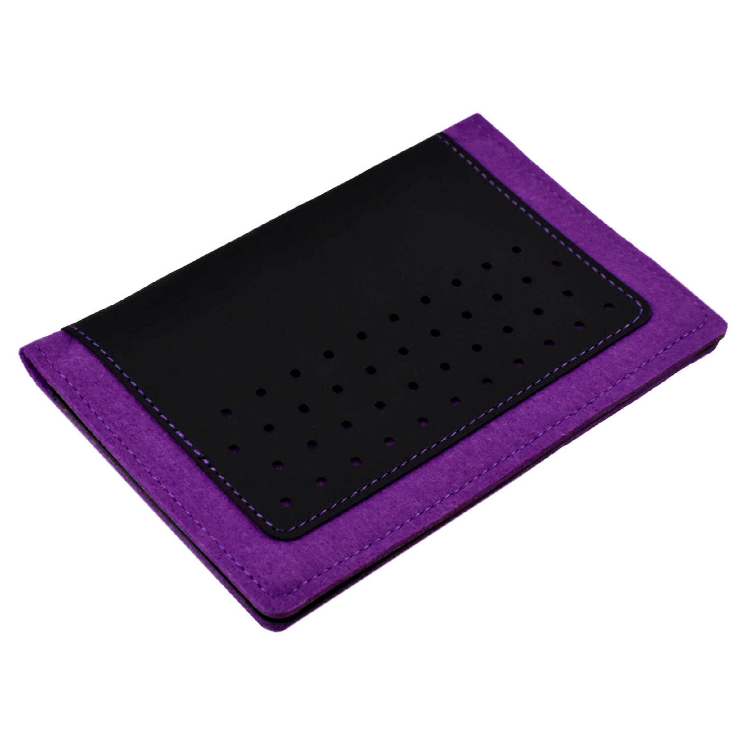 Органайзер-обложка для документов Софт-Тач черно-фиолетовый