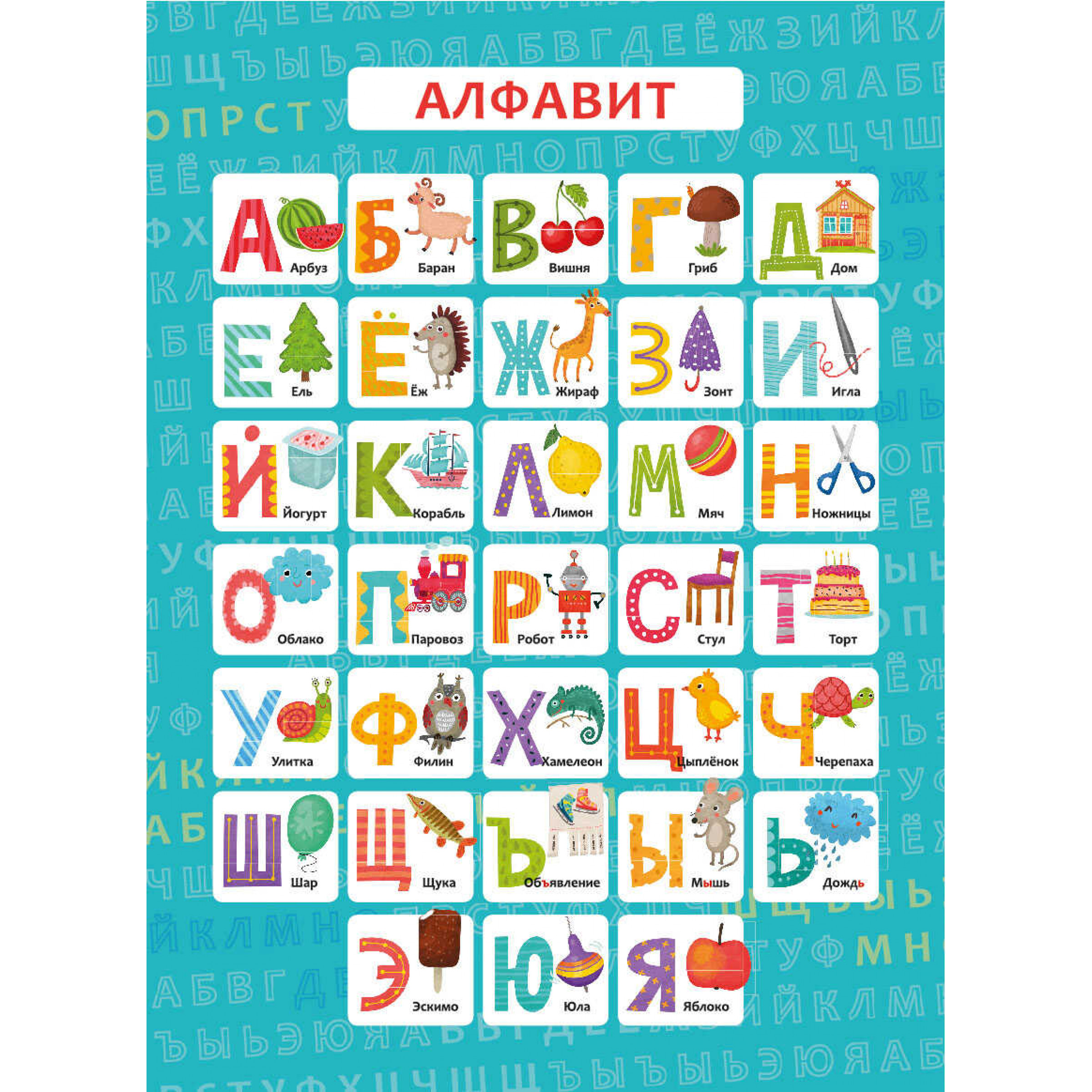 Обучающий плакат Алфавит А3
