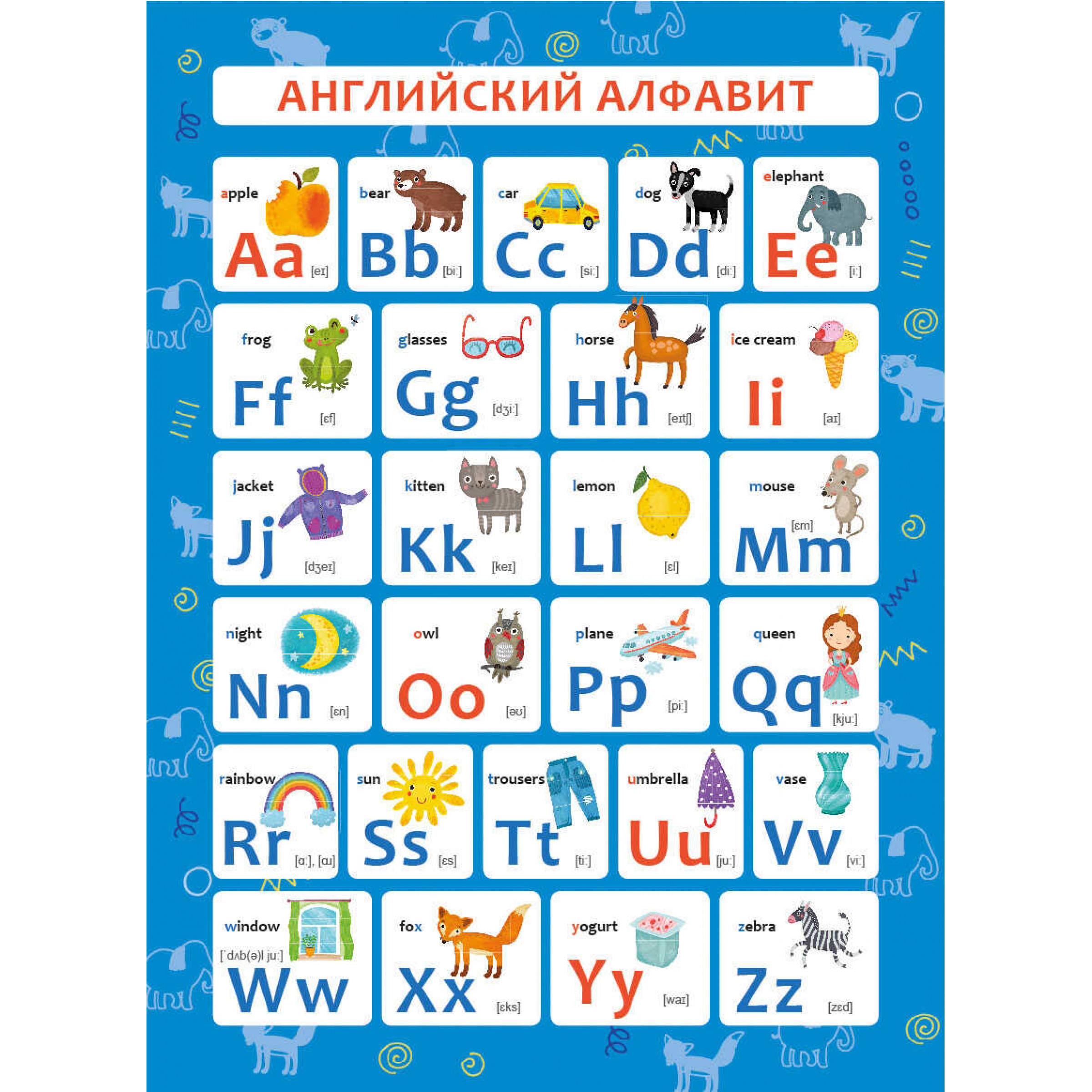 Обучающий плакат Английский алфавит А3