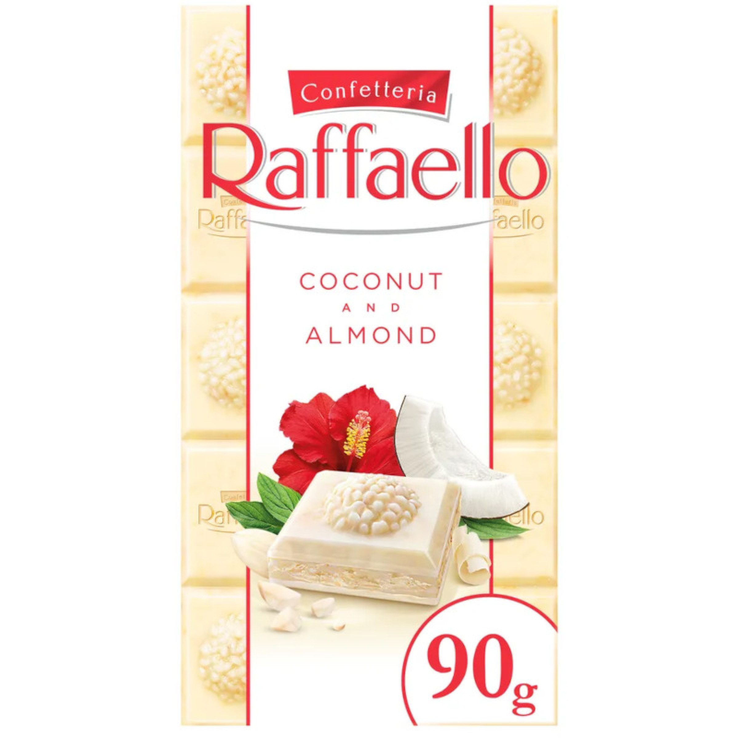 Белый шоколад Rafaelllo с кокосом и миндалем 90 г