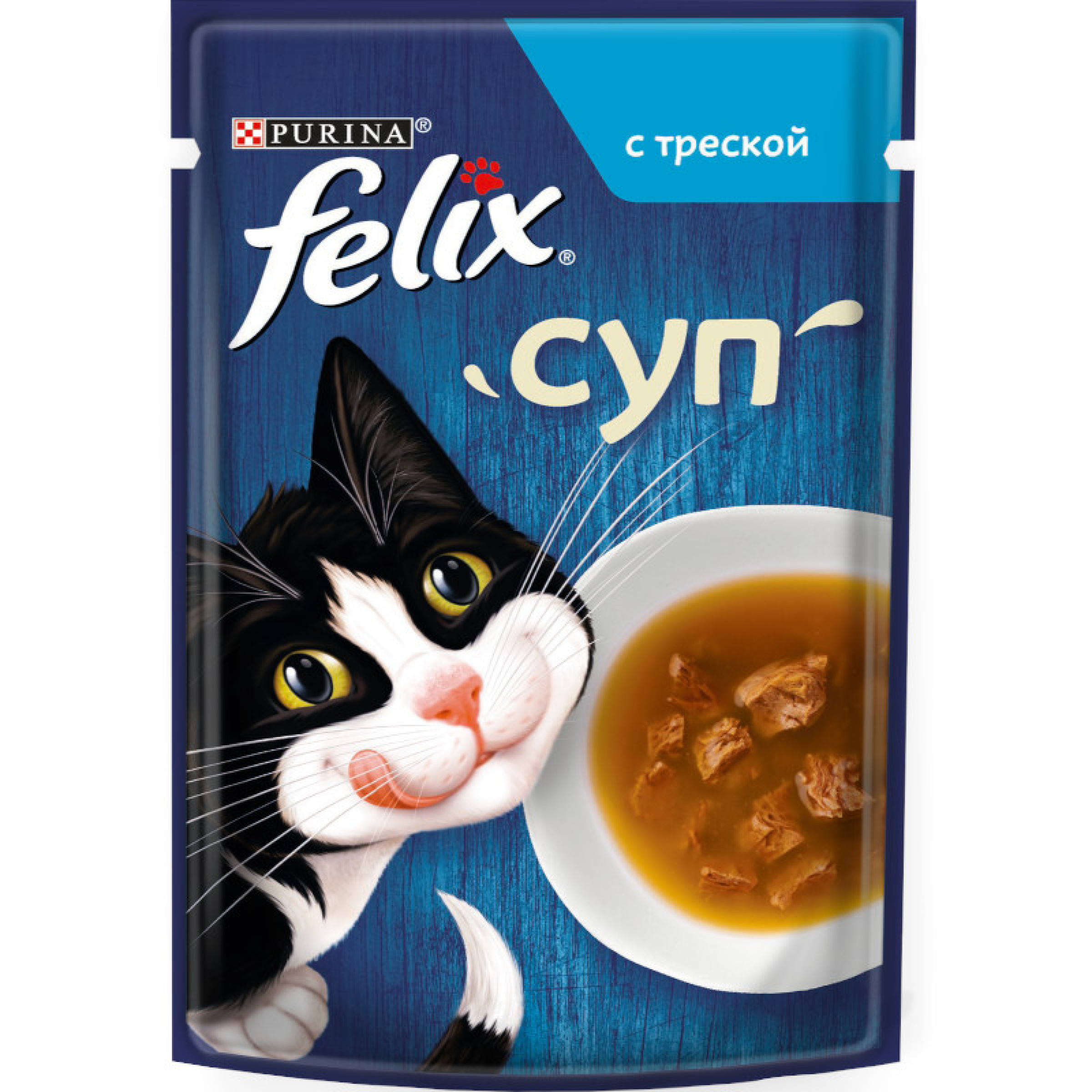 Суп для взрослых кошек с треской 48 г Felix