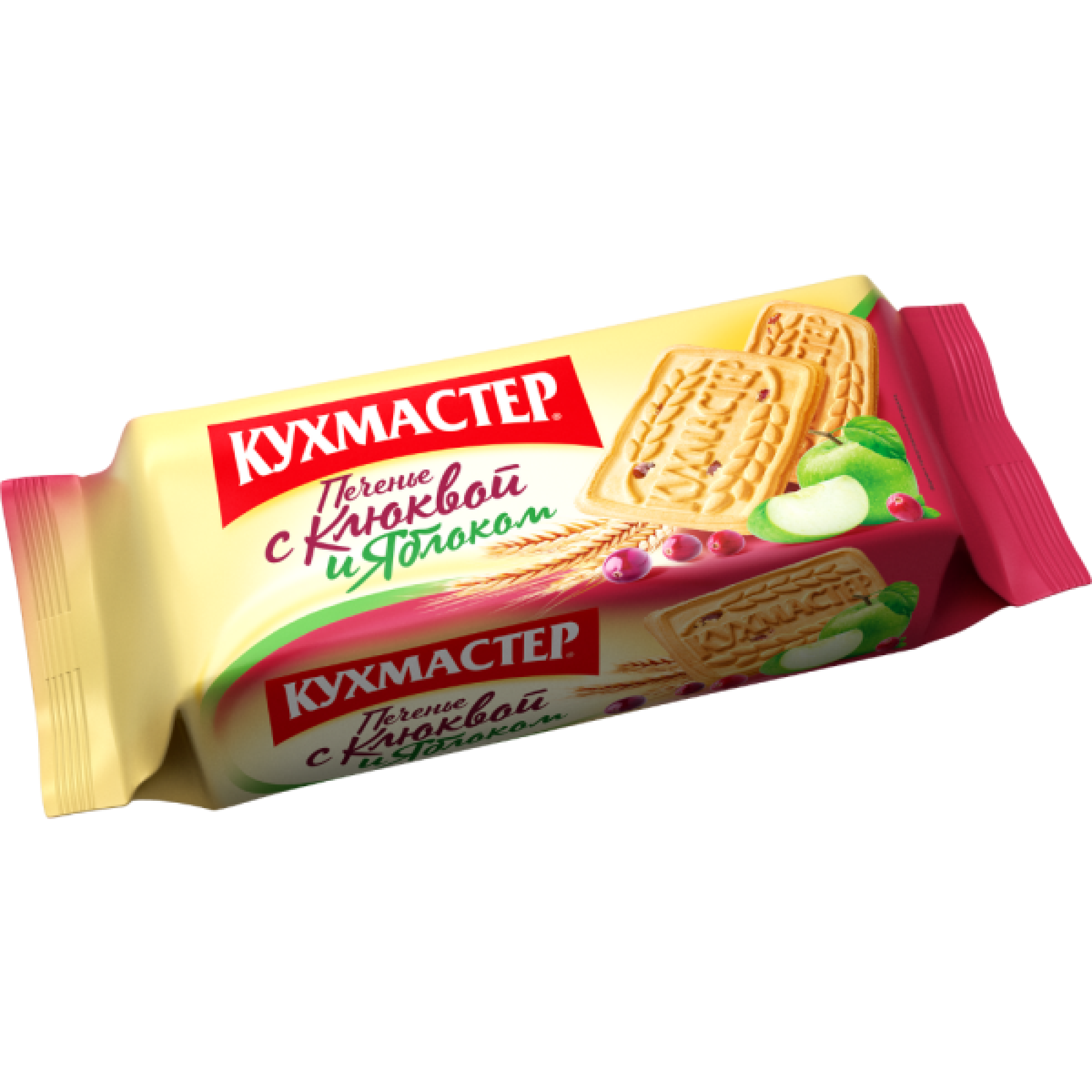 Печенье Кухмастер сахарное С клюквой и яблоком, 170 г