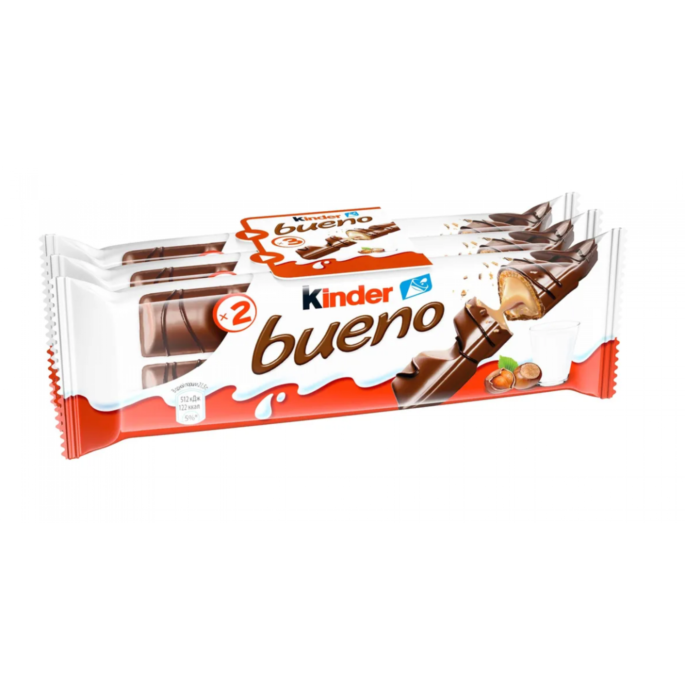 Набор Kinder Bueno в молочном шоколаде 3 шт 129 г