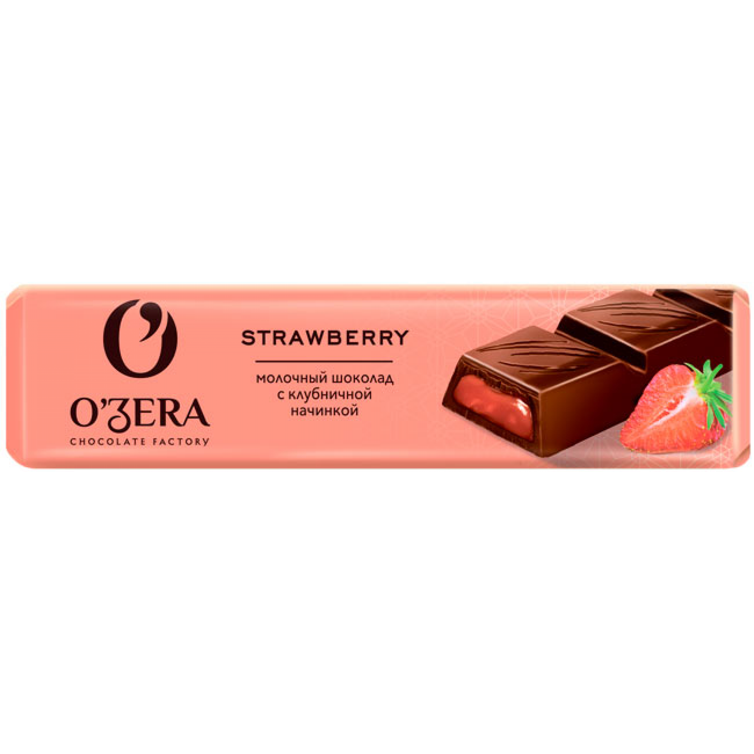 Шоколадный батончик OZera Strawberry с клубничной желейной начинкой 50 г