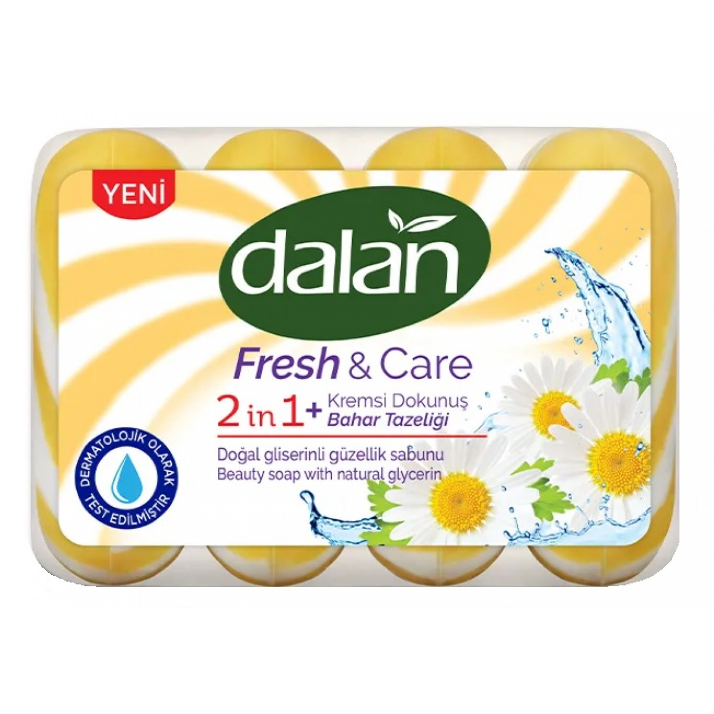Туалетное мыло Dalan Fresh & Care Весенняя свежесть с натуральным глицерином 4 шт по 90 г