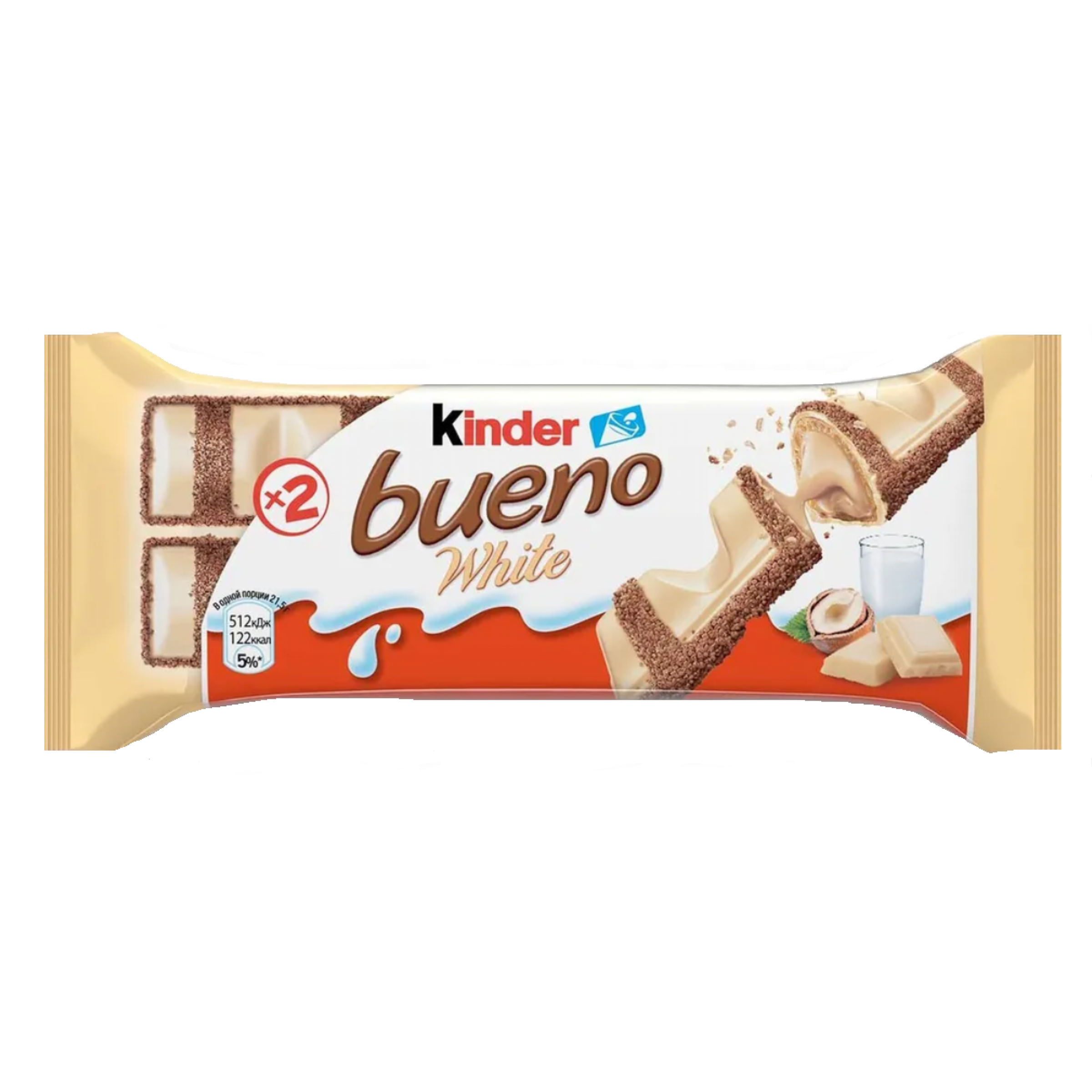 Вафли Kinder Bueno White в белом шоколаде 39 г