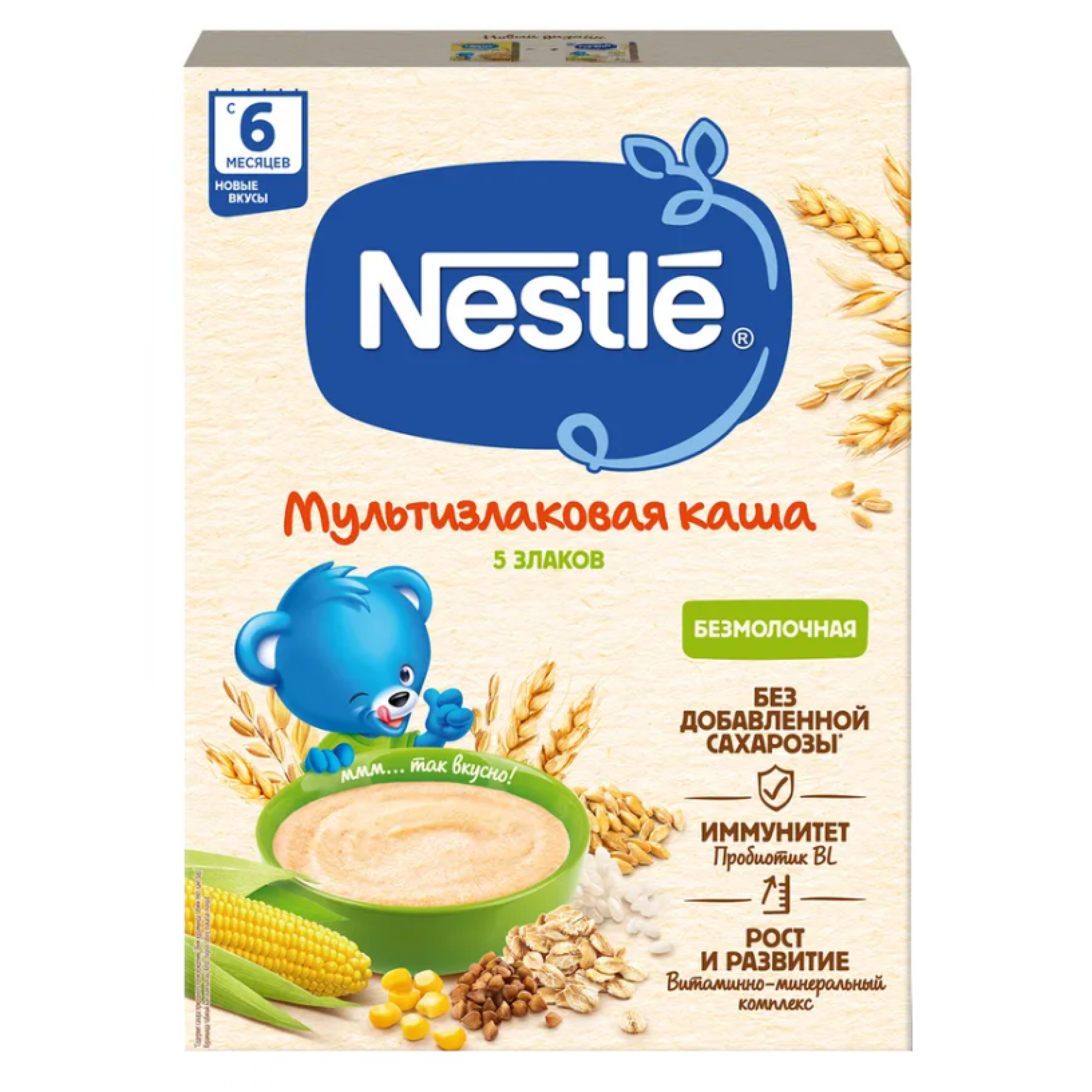 Сухая безмолочная мультизлаковая каша Nestle 200 г