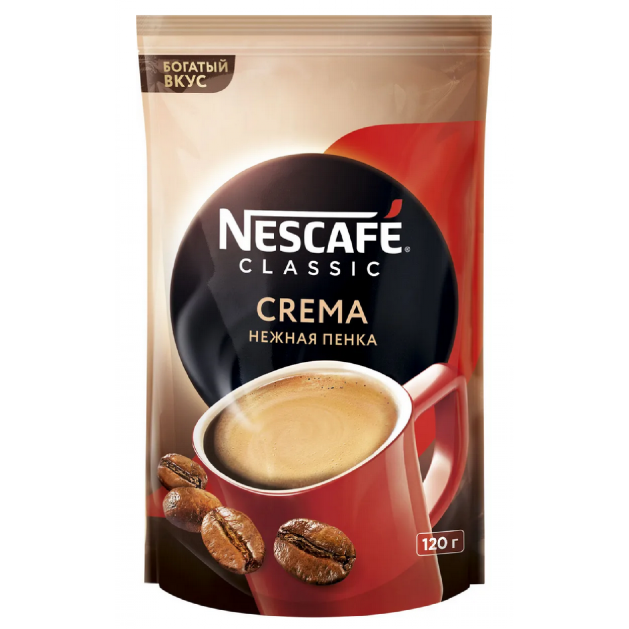 Растворимый натуральный порошкообразный кофе Nescafe Classic Crema 120 г
