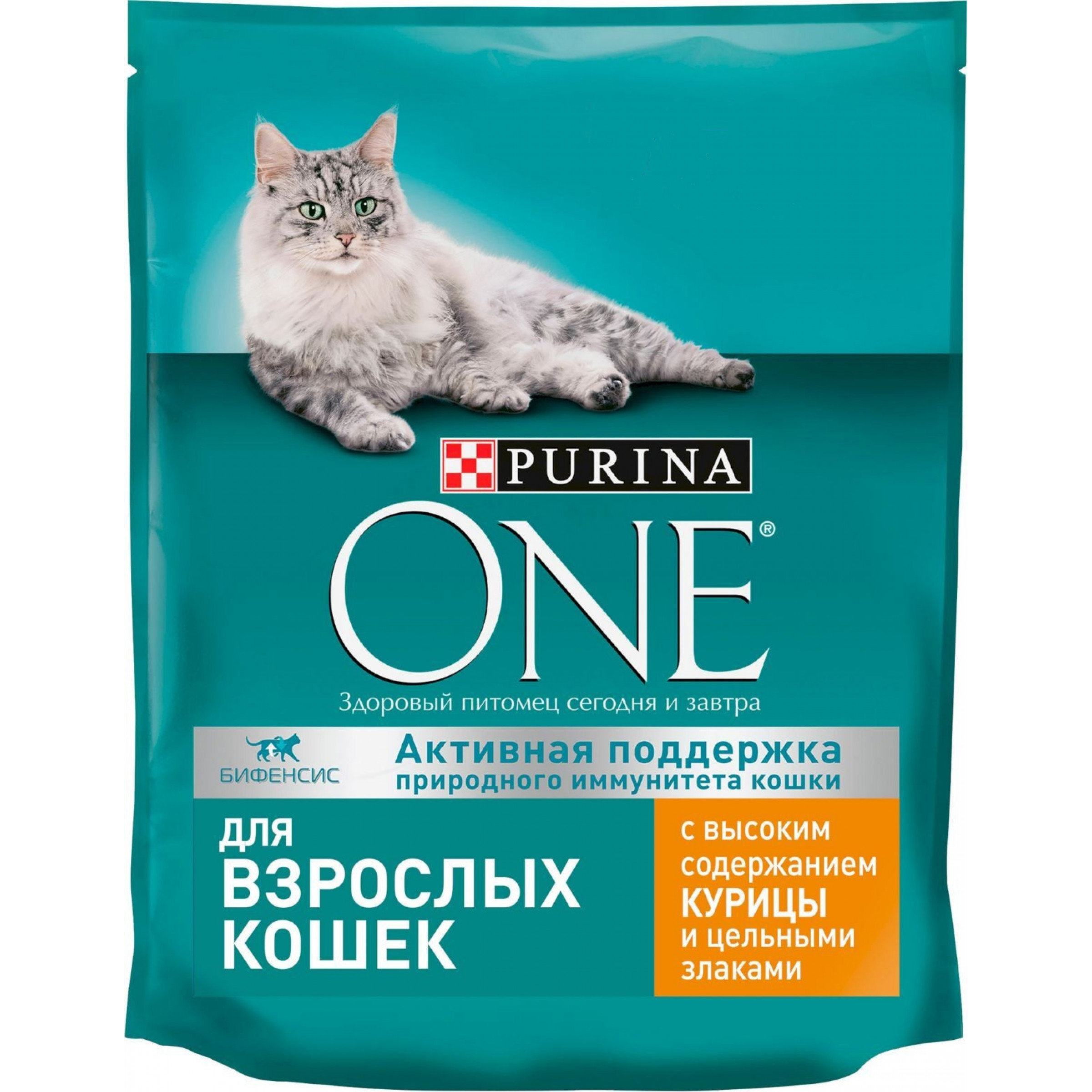 Сухой корм Purina One Adult для кошек с курицей и цельными злаками, 9.75 кг