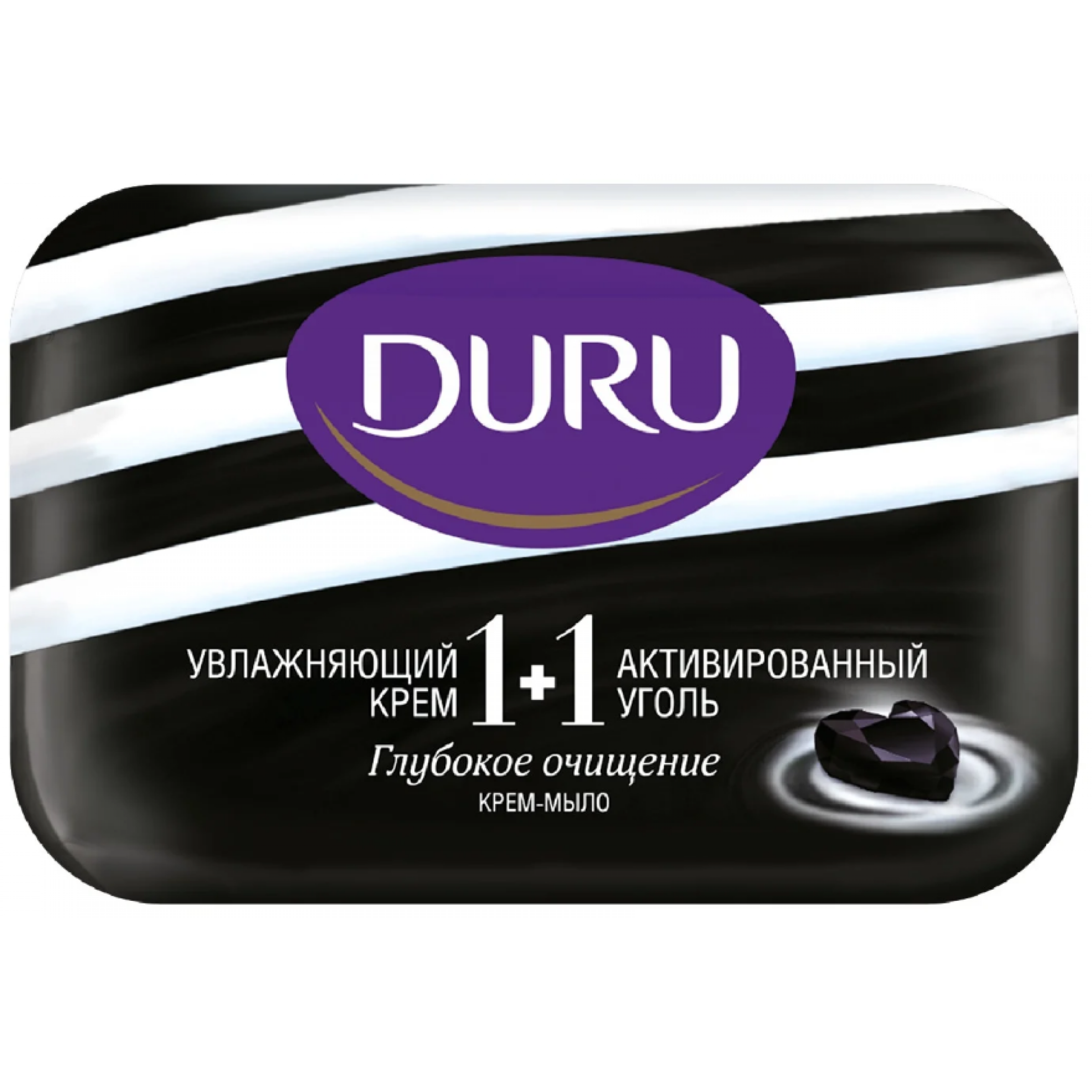 Кусковое крем-мыло Duru 1+1 Активированный уголь 80 г