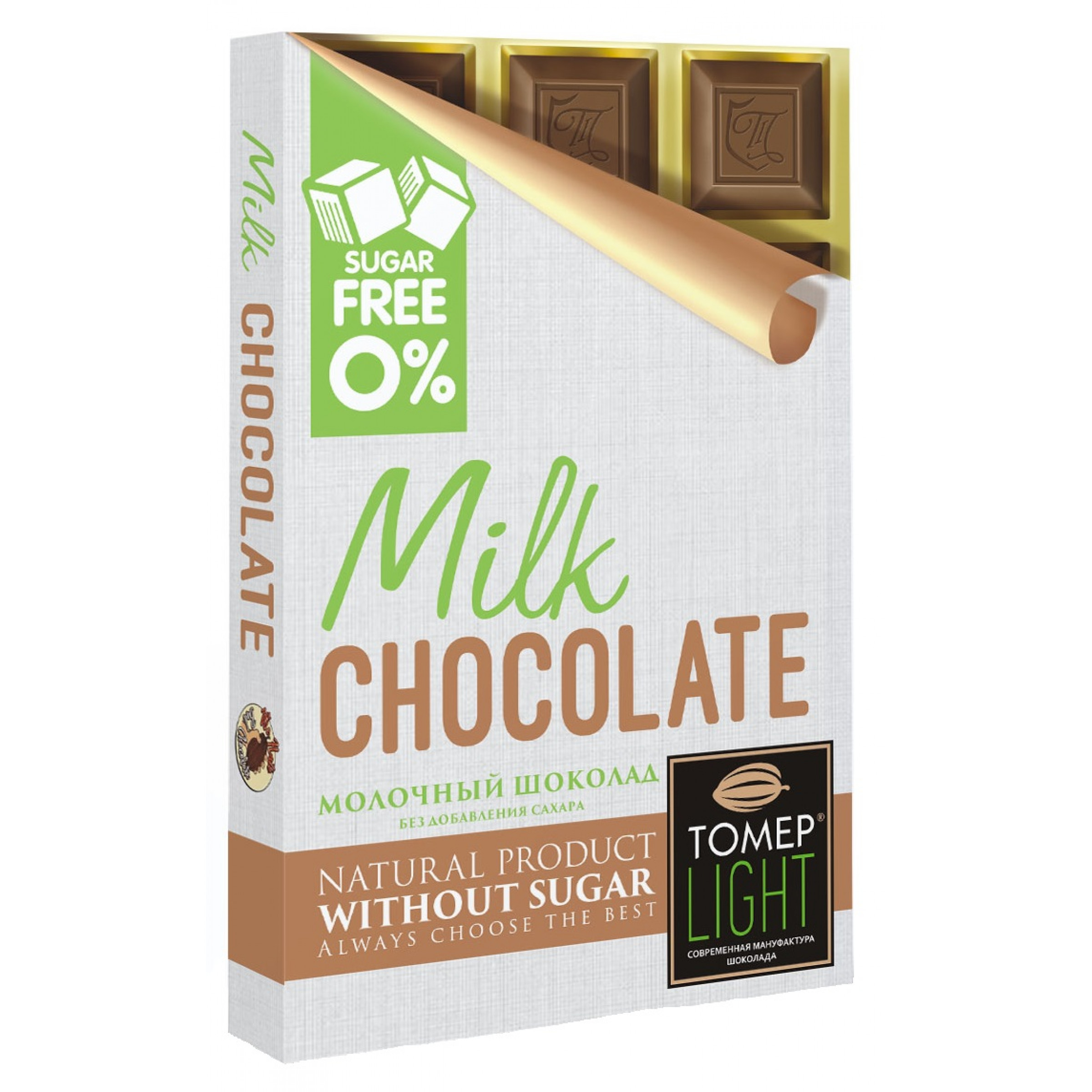 Молочный шоколад Томер Лайт без сахара 33 % 90 г