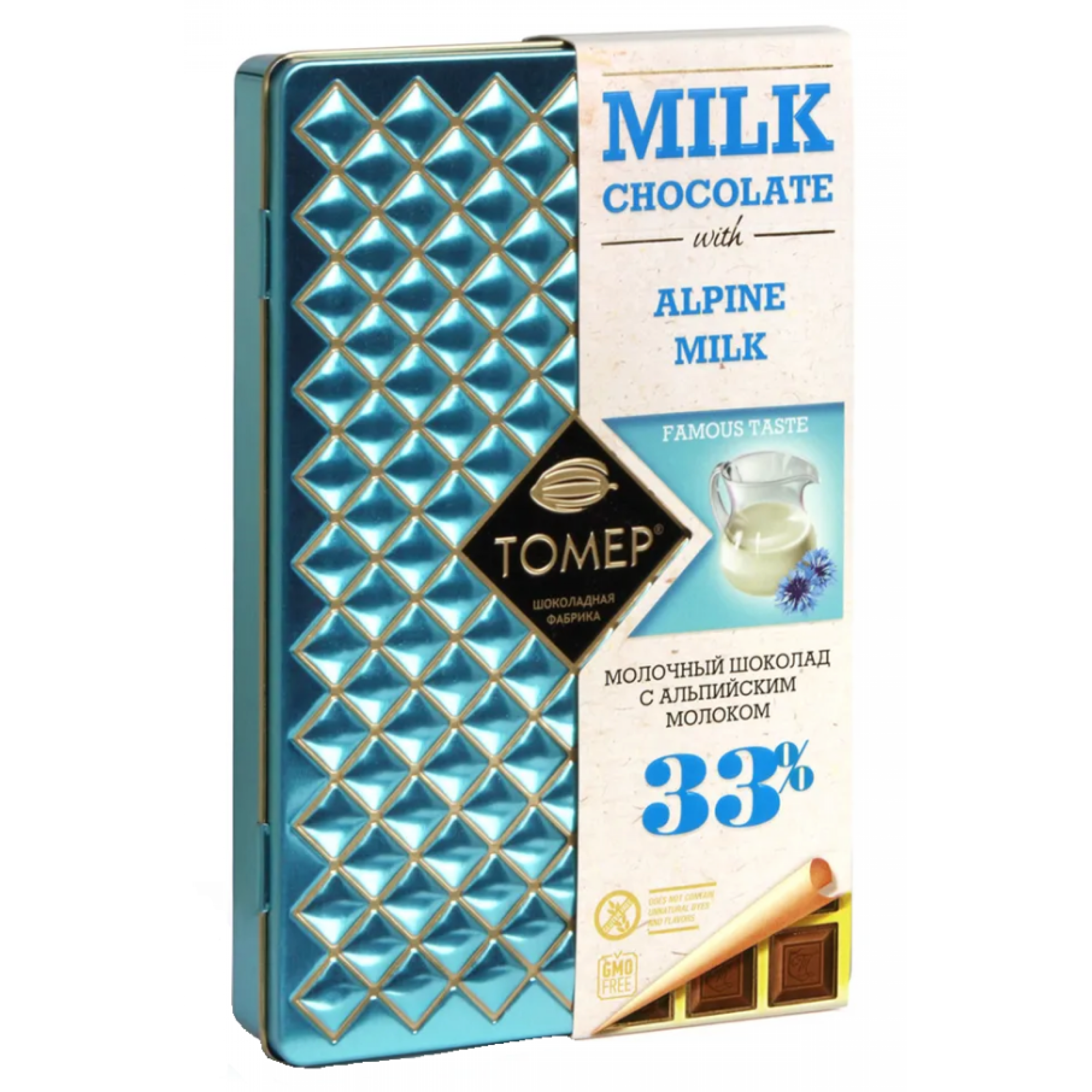 Молочный шоколад Томер с альпийским молоком, 90 г