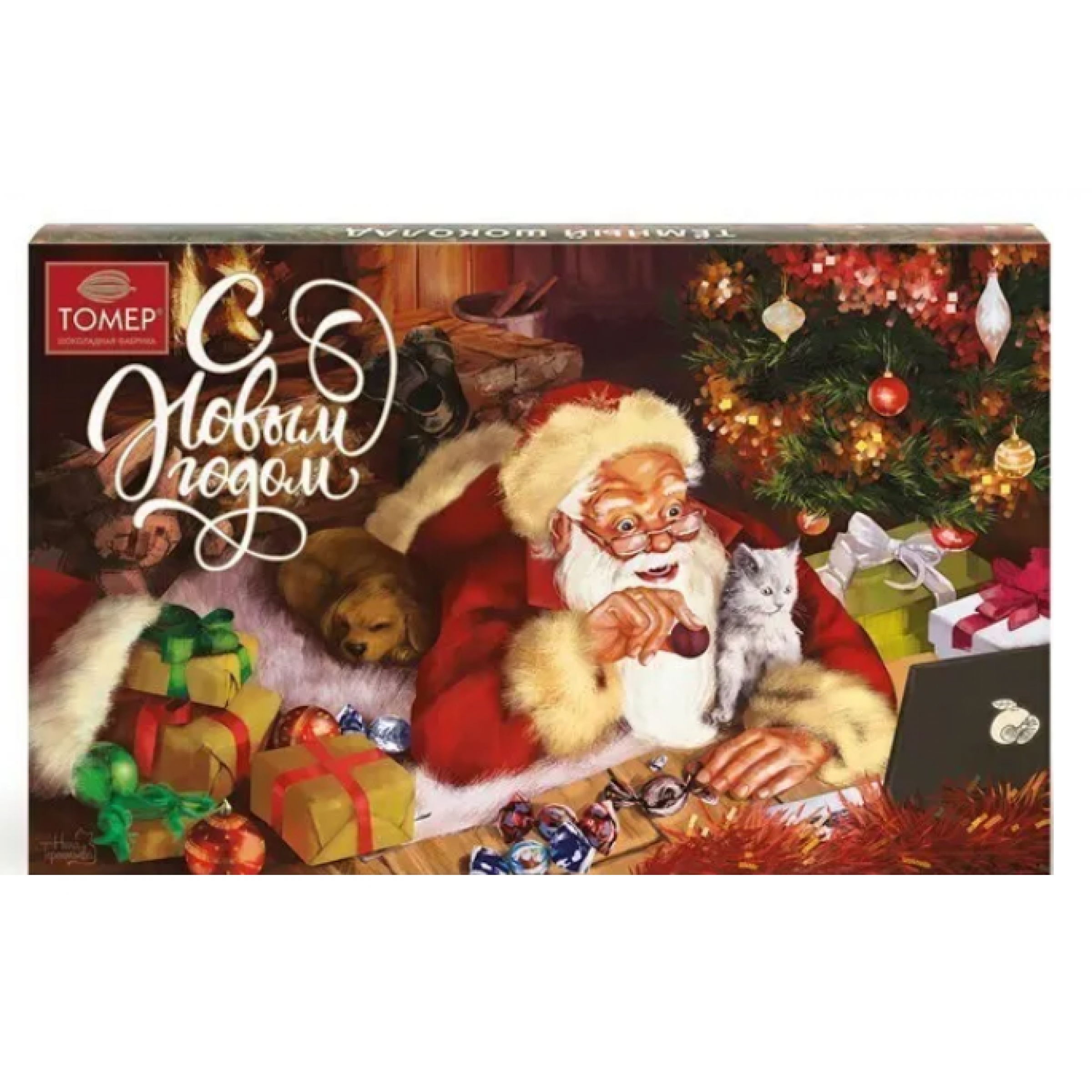 Набор шоколадных конфет ассорти Томер Дед Мороз у камина 255 г