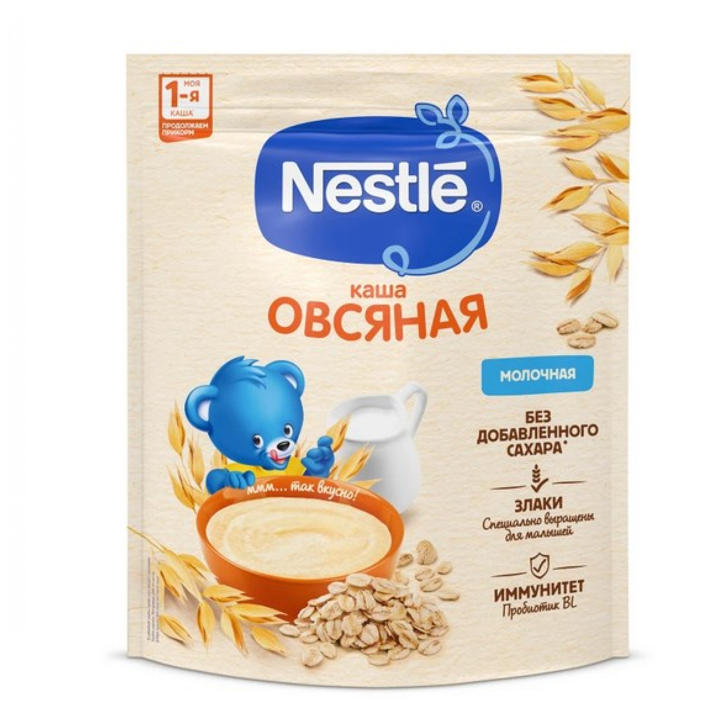 Сухая молочная овсяная каша Nestle для продолжения прикорма 200 г
