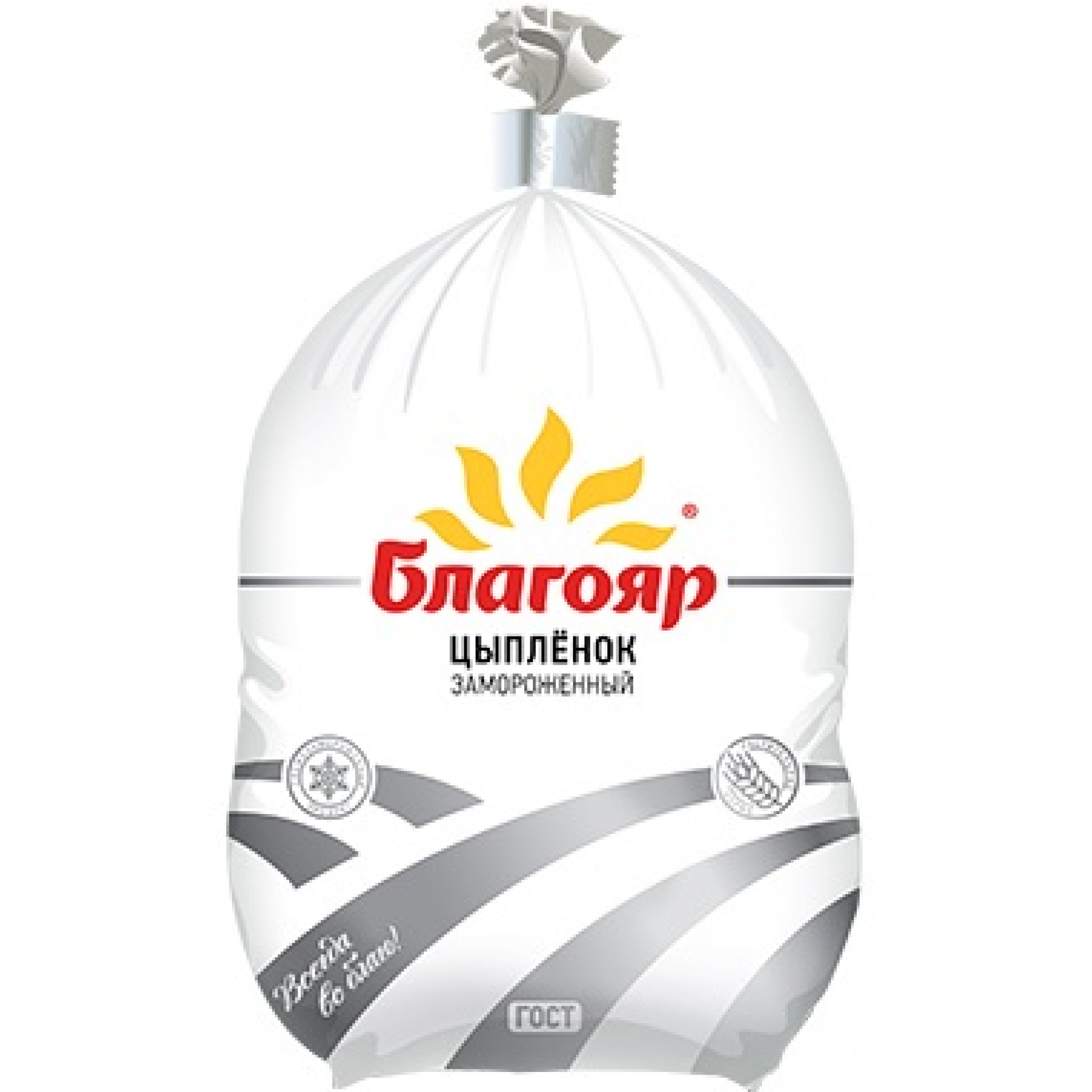 Тушка цыпленка бройлера Благояр замороженная, 1.5кг.