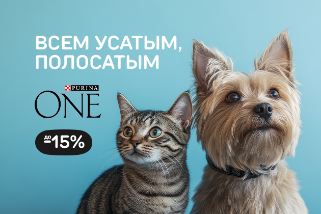 ВСЕМ УСАТЫМ, ПОЛОСАТЫМPurina One до -15%