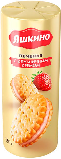 Печенье яшкино с клубничным