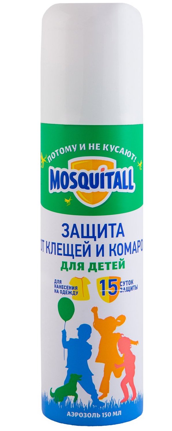 Аэрозоль MOSQUITALL Нежная защита для детей от клещей и комаров, 150мл -  купить с доставкой в Ростове-на-Дону - STORUM