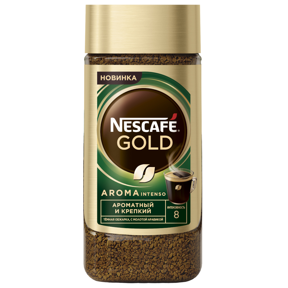 Кофе растворимый с молотой арабикой Nescafe Gold Aroma Intenso 170 г -  купить с доставкой в Ростове-на-Дону - STORUM