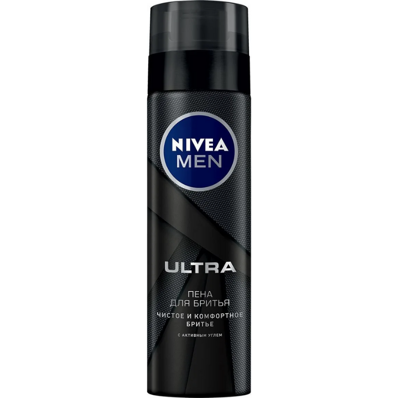 Пена для бритья Nivea Men Ultra с активным углем, 200 мл - купить с ...