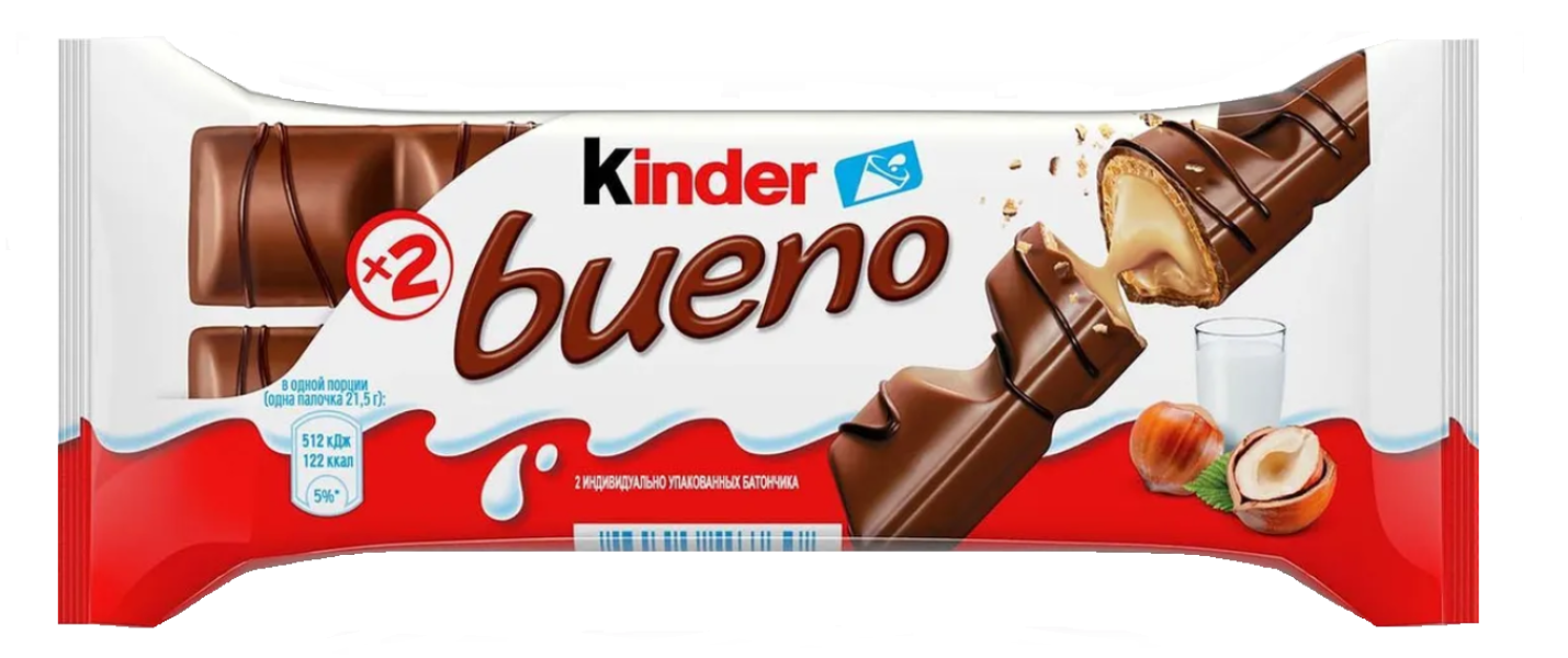 Вафли Kinder Bueno в молочном шоколаде, 43 г - купить с доставкой в  Ростове-на-Дону - STORUM