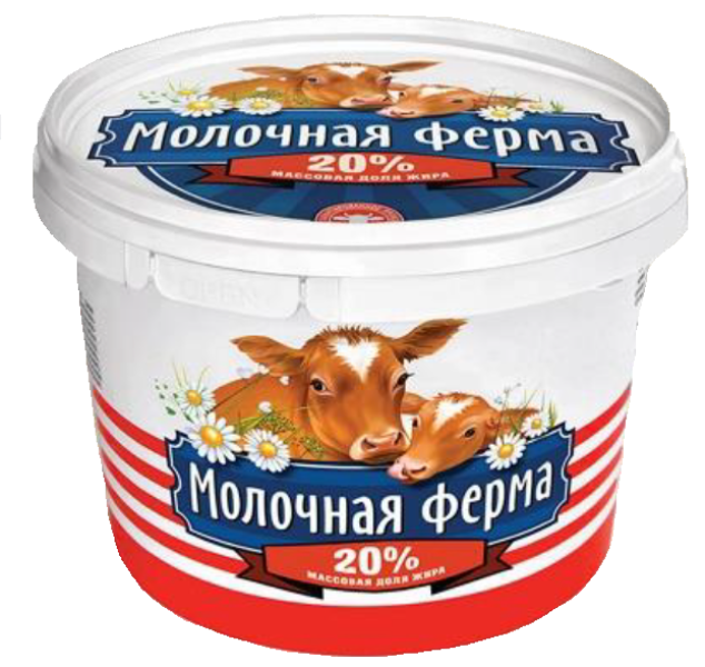 Крем на растительных маслах со сметаной 20 % Молочная Ферма, 5 кг ...