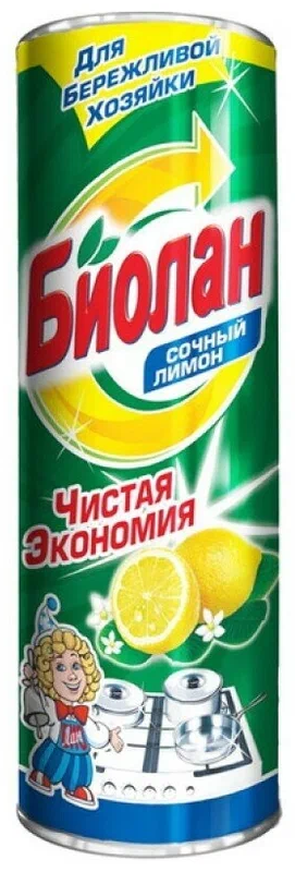 Чистящее средство Биолан Сочный лимон 400 г - купить с доставкой в ...
